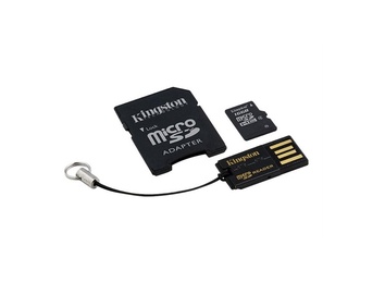 Atminties kortelė Kingston microSDHC Kit CL4 16GB + adapteriai