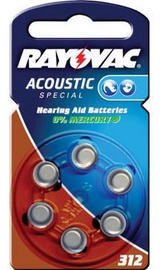 Varta Acoustic Special Button Battery PR41 6x