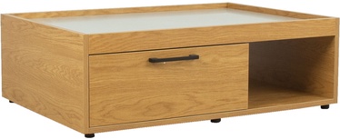 Kafijas galdiņš Home4you Block, brūna, 980x700x320 mm