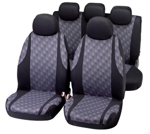 Bottari Jaquard Seat Cover Set Black Grey
