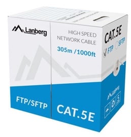 Провод Lanberg CAT 5e UTP, Nėra, 305 м, серый