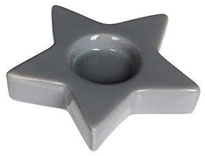 Verners Candle Holder Star 12x12x2.4cm Grey