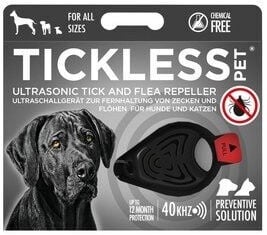 Ultraheli puugitõrjevahend Tickless Pet Ultrasonic Tick & Flea Repeller, must