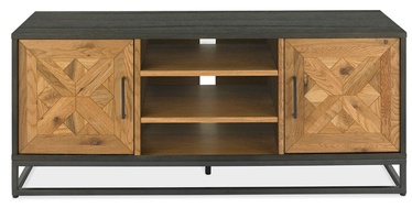 TV galds Home4you Indus, melna/ozola, 1330x380x550 mm