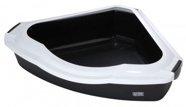 Кошачий туалет Europet Bernina Canto M Black, белый/черный, oткрытый, 560 x 380 x 140 мм