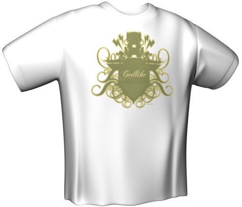 T-krekls GamersWear Godlike T-Shirt White XL