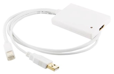 4World Adapter Mini Display Port USB to HDMI White 0.5m