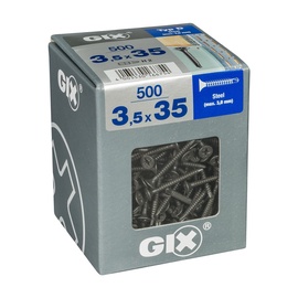 PUIDUKRUVI SPAX GIX ISEP 3,5X35 PH 500TK