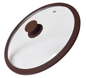 Fissman Arcades Lid With Marble Silicone Rim Dark Brown D24cm