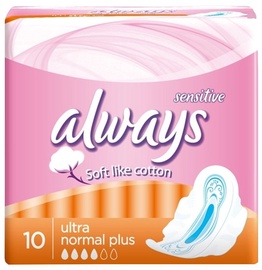 Гигиенические пакеты Always Sensitive, Normal Plus, 10 шт.