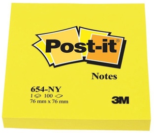 3M Post It 654-NY Sticky Notes 100pcs Bright Yellow