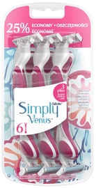 Skuveklis Gillette Venus Simply3 Plus Pink, 6 gab.