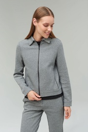 Audimas Cotton Zip-Through Sweatshirt Grey L