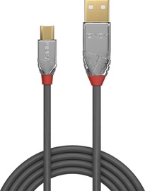 Провод Lindy Cromo Line USB 2.0 A male, Micro USB B male, 1 м