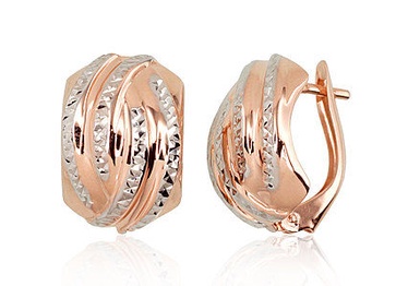 Diamond Sky 14K Red Gold Earrings Ariel V Solid Gold 585