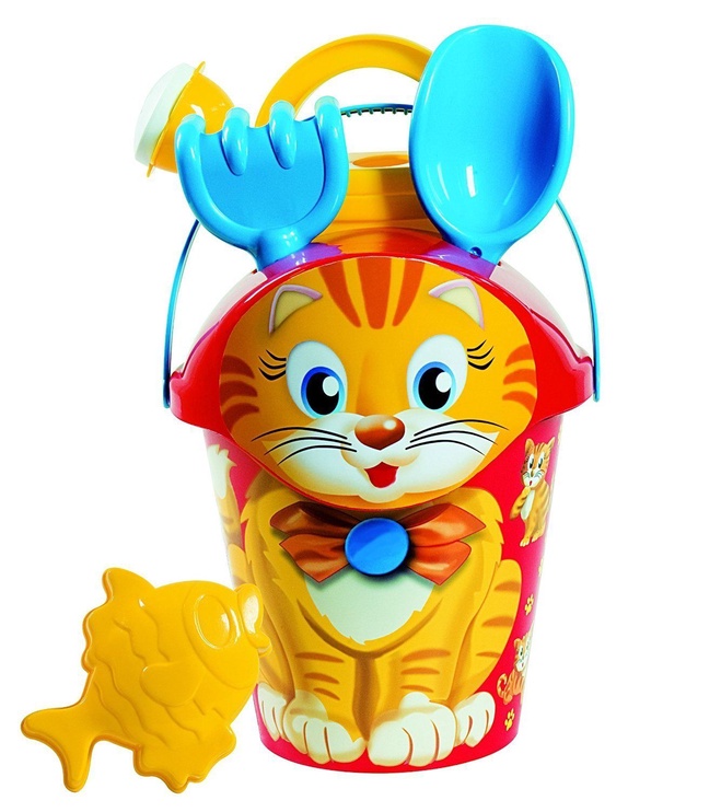 Smėlio žaislų rinkinys Androni Giocattoli Buby Beach Cat 1302, įvairių spalvų, 170 mm x 170 mm