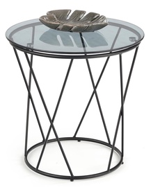 Žurnālgaldiņi Halmar Manila, caurspīdīga/melna/pelēka, 500 mm x 500 mm x 500 mm