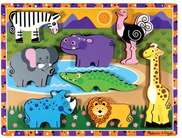 Melissa & Doug Safari Chunky Puzzle 8pcs 3722