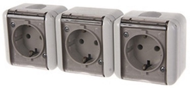 Kontaktdakšiņu savienotājs REML 229307200 Triple Socket Transparent