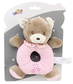 Axiom New Baby Teddy Bear Rattle Pink 16cm 4951a