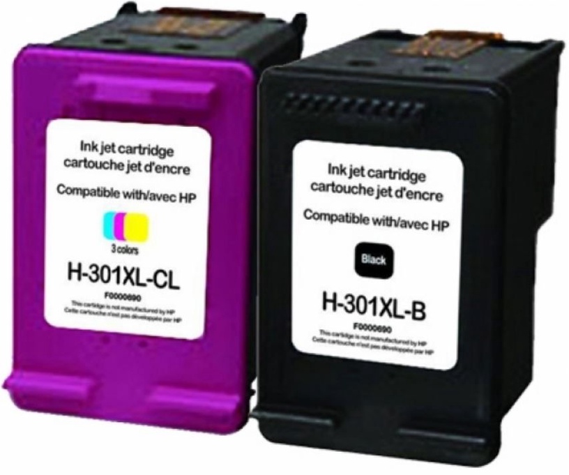 Rašalinio spausdintuvo kasetė Uprint H-301XL, mėlyna/juoda/raudona/geltona
