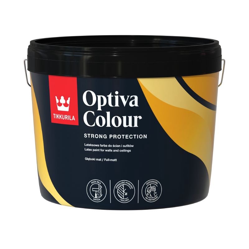 Акриловые краска Tikkurila Optiva Colour, белый, 9 л