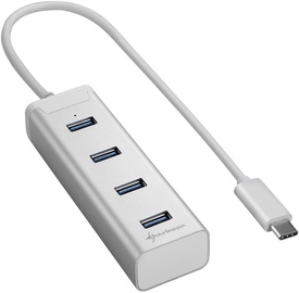 Sharkoon 4-Port USB 3.0 Type-C Hub Silver