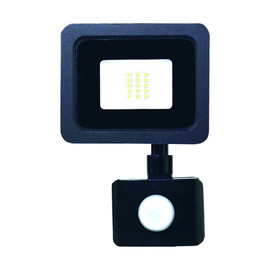 Prožektors, 10 W, 900 lm, 4000 °K, IP65, melna