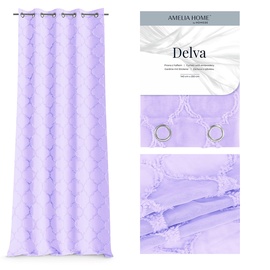 Ночные шторы AmeliaHome Delva Eyelets, фиолетовый, 270 см x 140 см
