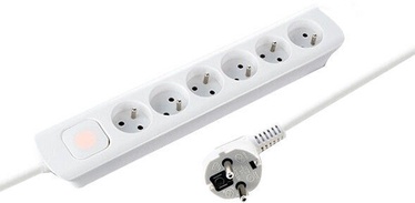 Qoltec Power Strip 1.4m White 50264