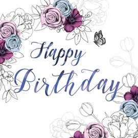 Clear Creations Lavender & Purple Birthday Card CL1407