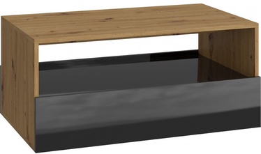 Kafijas galdiņš Top E Shop Rebel, melna/ozola, 900x540x400 mm