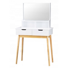 Kosmētikas galds GoodHome 757 White/Pine, with mirror