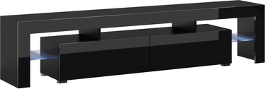 TV galds Cama Meble Toro 200, melna, 2000x400x410 mm