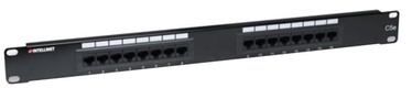Intellinet Patch Panel UTP CAT 5e RJ45 x 16 Black