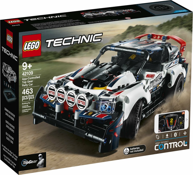 Konstruktor LEGO Technic Rakenduse kaudu juhitav ralliauto Top Gear 42109, 463 tk