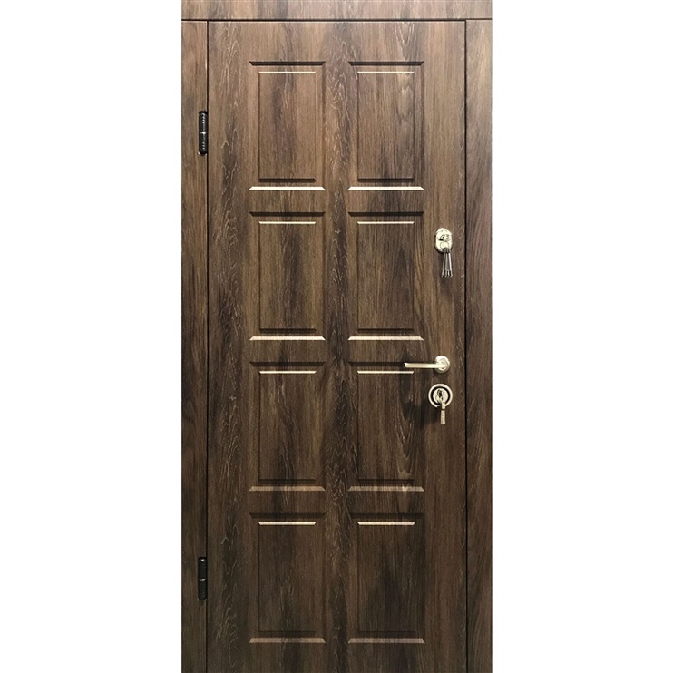 Дверь Elegant 205, правосторонняя, коричневый/дубовый, 205 x 86 x 4 см