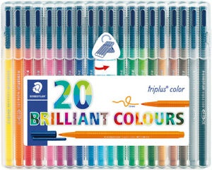 Flomāsteri Staedtler Triplus Color, vienpusējs, 20 gab.