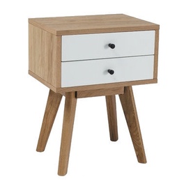 Signal Meble Scandic Nightstand White/Oak