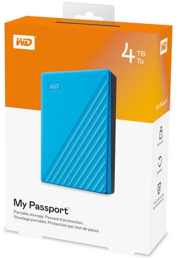 Жесткий диск (внешний) Western Digital 4TB My Passport USB 3.2 2.5" Blue