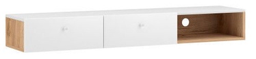 TV galds Vivaldi Meble Tulia, balta/ozola, 1400x300x180 mm