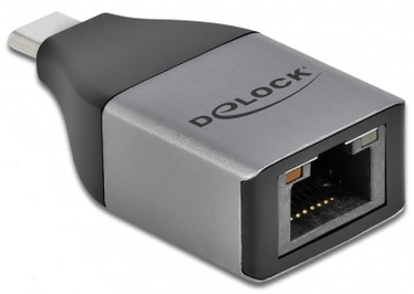 Adapteris Delock USB TYPE-C™ Adapter To Gigabit, melna/pelēka