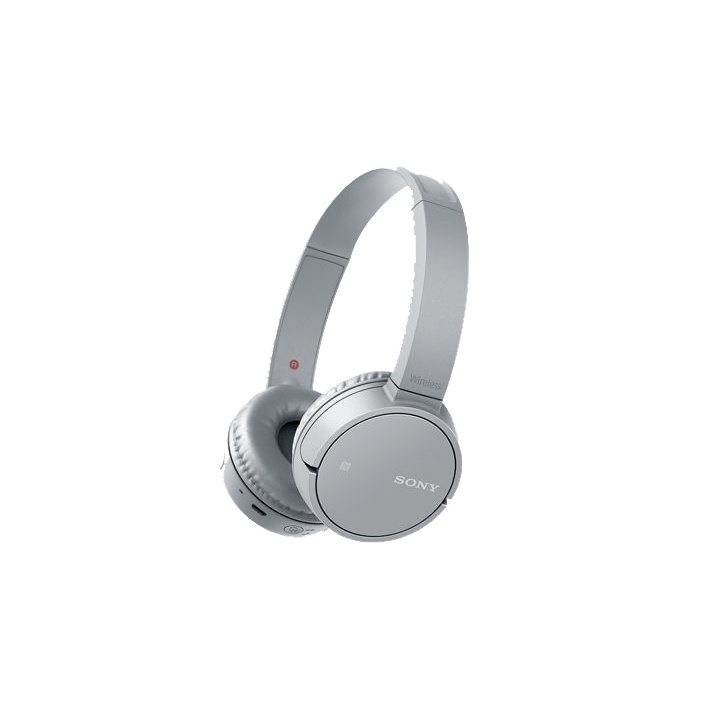 Belaidės ausinės Sony WHCH500H, balta/pilka