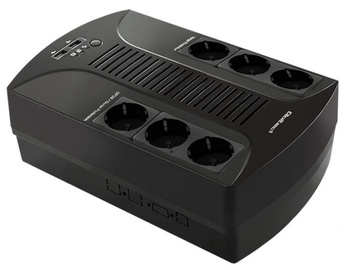 Qoltec Surge Protector 6 Outlet Black
