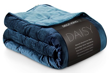 Gultas pārklājs DecoKing Daisy Dark Blue/Sky Blue, 170x210 cm