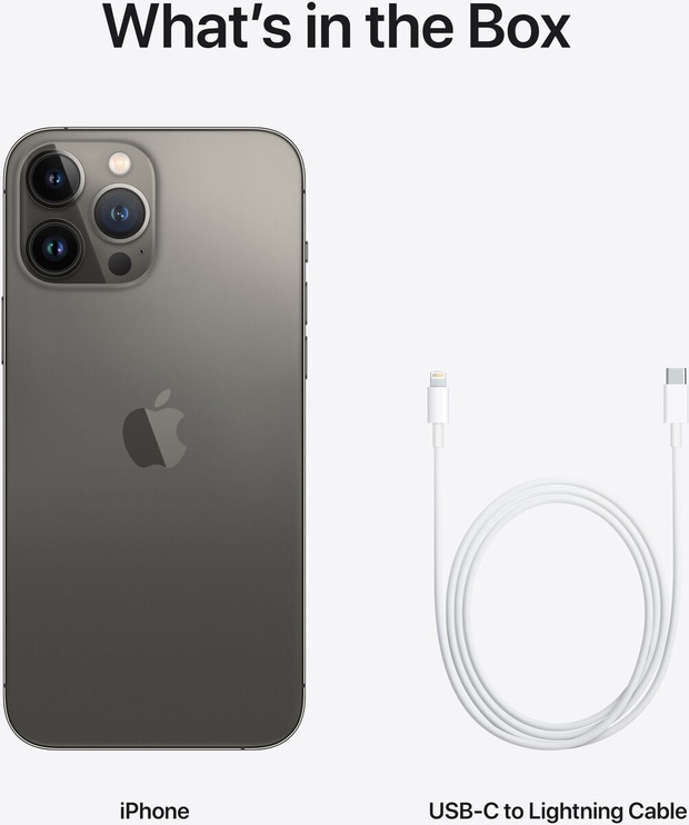 Mobiiltelefon Apple iPhone 13 Pro Max, must, 6GB/128GB
