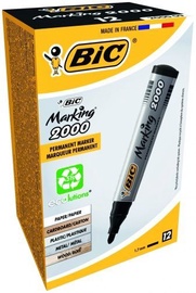 Перманентный маркер Bic, черный, 12 шт.