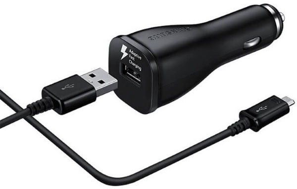 Автомобильное зарядное устройство Samsung, Micro USB/USB, черный