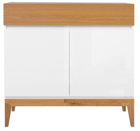 Komoda Black Red White Kioto 40x97x88.5 cm White Oak
