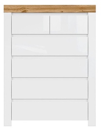 Komoda Black Red White Holten White